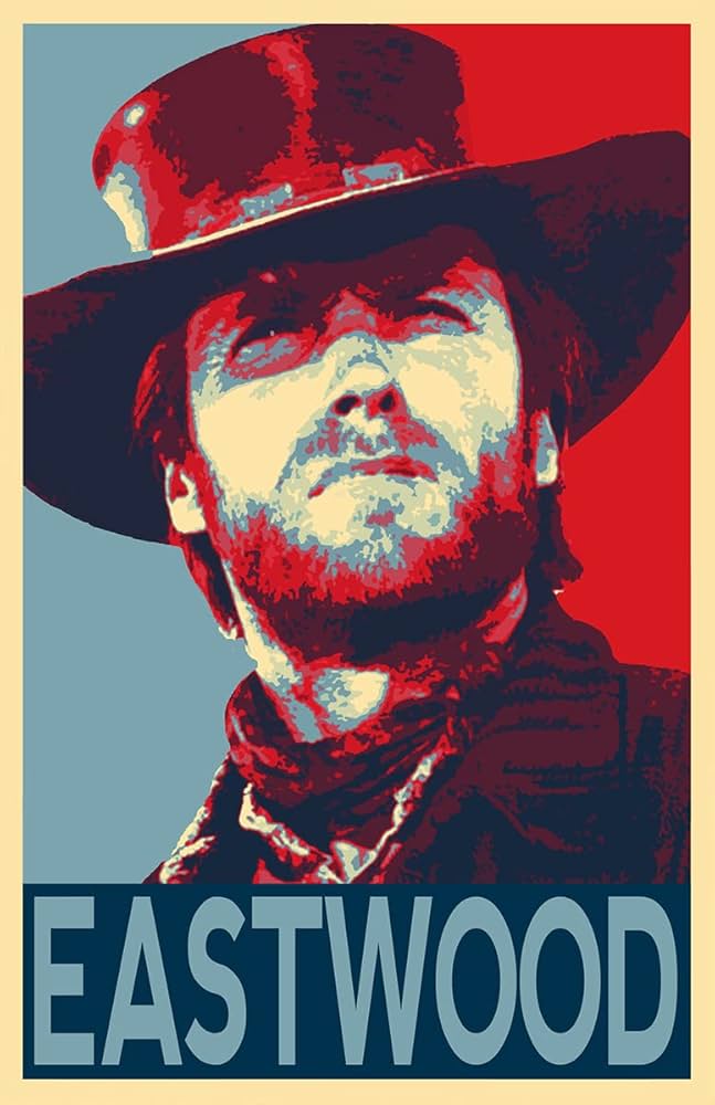 Amazon.com: Clint Eastwood Illustration - Cowboy Western Man